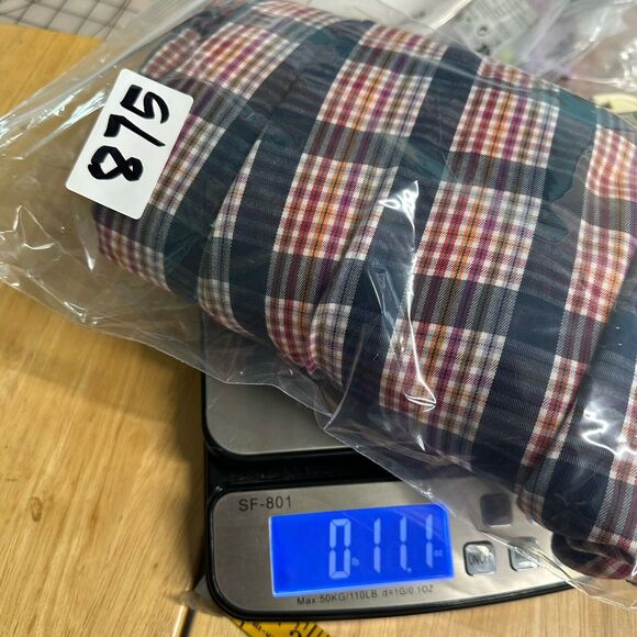 Peter Millar Shirt Mens 2XL Orange Blue Windowpane Plaid Button Up Long Sleeve‎ - Picture 7 of 7